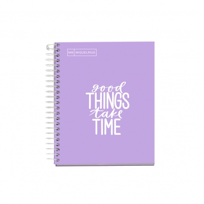 Caiet desen capsat RTC, 176x250, 24 file, 100g Caiet cu spira Miquelrius Messages, A6, matematica, 100 file, mov