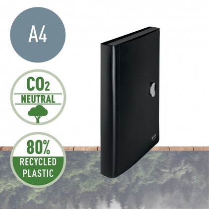 Mapa tip proiect Leitz Recycle, PP reciclat, A4, 250 coli, negru