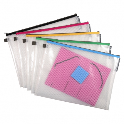 Mapa cu fermoar Donau, A4, plastic Mapa protectie, inchidere fermoar, A3, transparent