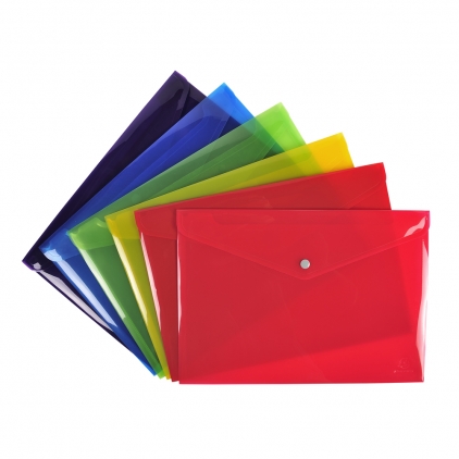 Mapa conferinta Exacompta Exactive, A4, 36x27 cm, PP, 7 compartimente, negru Mapa protectie, inchidere cu buton, A4, diverse culori