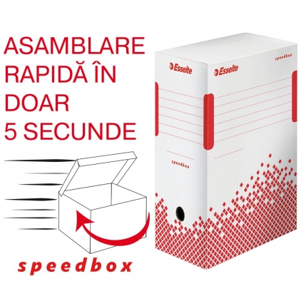 Cutie depozitare Fellowes, Basic, inalta, 420x340x330 mm Cutie de arhivare Esselte Speedbox 150 mm