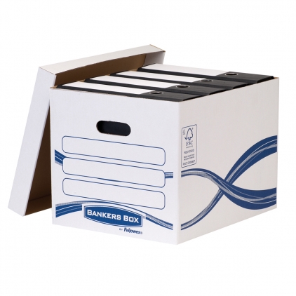 Cutie depozitare Fellowes, Basic, inalta, 420x340x330 mm Cutie depozitare Fellowes, Basic, 390x320x290 mm