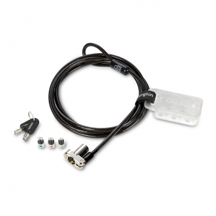 Hub USB HAMA 12179, USB 2.0, albastru Cablu de securitate Kensington, universal 3-in-1, cu cheie, (pt slot T-Bar & Nano & Wedge)