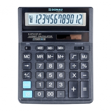 Calculator de birou Donau Tech, 140 x 122 x 30 mm, 12 digiti, negru Calculator de birou Donau Tech, 203 x 158 x 31 mm, 12 digiti, negru