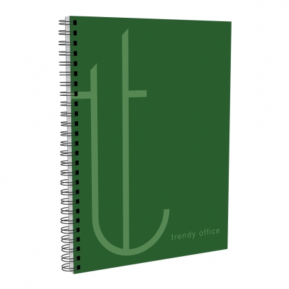 Bloc notes, Trendy, cu spira, A5, 70 file, matematica Caiet cu spira, Trendy Green, A4, dictando, 80 file