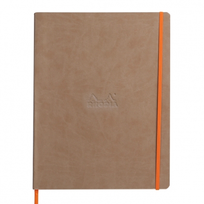 Notebook  A4+ Rhodiarama, 80 file, ivory dictando, maro Notebook  A4+ Rhodiarama, 80 file, ivory dictando, taupe