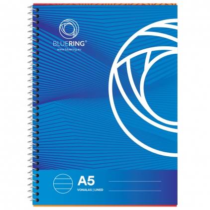 Caiet cu spira Miquelrius Emotions, A4, liniatura punctata, 80 file, coperta carton dur plastifiat, menta Caiet Bluering, A5, cu spira, 70 file, dictando