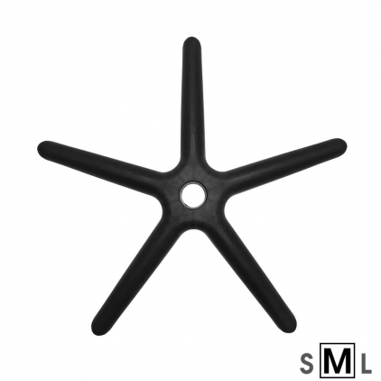 Baza stea metalica neagra rezistenta pana la 150 kg Baza stea pentru scaune D640