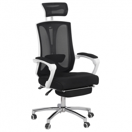 Scaune directoriale OFF 315 - rezistent pana la 150 Kg negru  Scaun de birou ergonomic cu suport de picioare OFF 420 negru