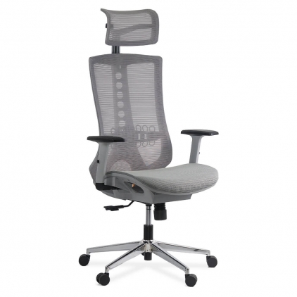 Scaune directoriale OFF 315 - rezistent pana la 150 Kg negru  Scaun de birou ergonomic cu suport lombar si cotiere reglabile SYYT 9510 gri