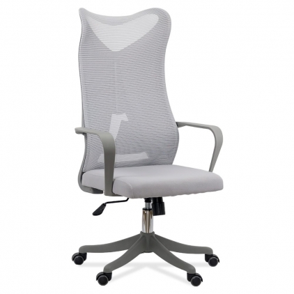 Scaune directoriale OFF 802 alb Scaun de birou ergonomic cu suport lombar si spatar inalt OFF 634 gri