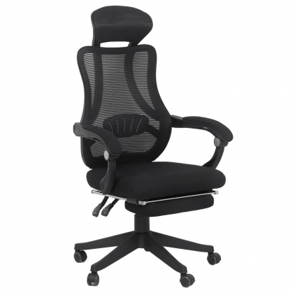 Scaun directorial cu suport de picioare OFF 415 gri Scaun de birou ergonomic si suport de picioare OFF 927 negru