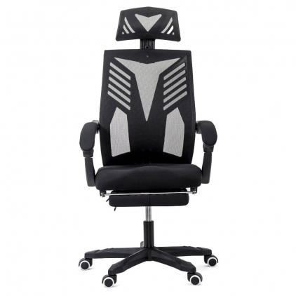 Scaun de birou din catifea rotativ OFF 334 verde Scaun de birou pentru gaming din mesh si suport picioare OFF 427 negru