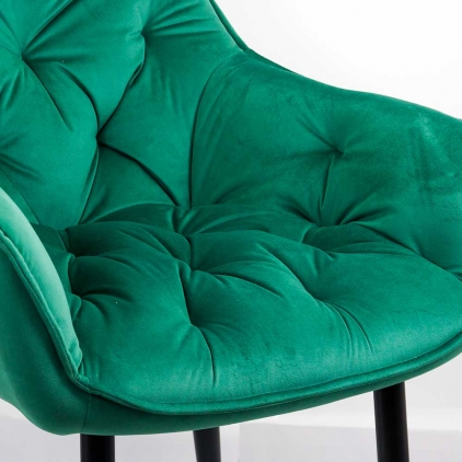 Scaun de bucatarie din catifea si cadru din lemn BUC 241V portocaliu Scaun dining din catifea BUC 257 verde