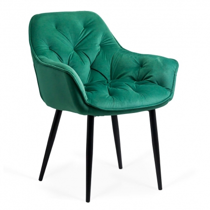 Scaun de bucatarie din catifea si cadru din lemn BUC 241V portocaliu Scaun dining din catifea BUC 257 verde