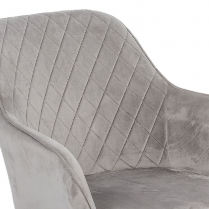 Scaun de bucatarie din catifea si cadru negru BUC 263V bej Scaun dining din catifea BUC 258 gri