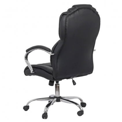 Scaun de birou din piele ecologica REZISTENT 200 KG OFF 800 gri Scaun directorial OFF 417 negru