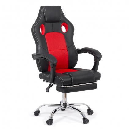 Scaune directoriale OFF 315 - rezistent pana la 150 Kg negru  Scaun Gaming de birou cu suport de picioare OFF 3091 rosu