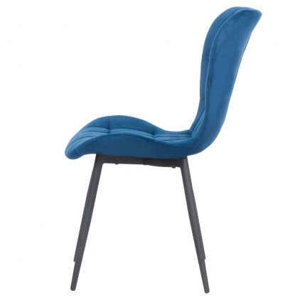 Scaun living din catifea cu picioare metalice negre BUC 259 verde Scaun living BUC 247 albastru