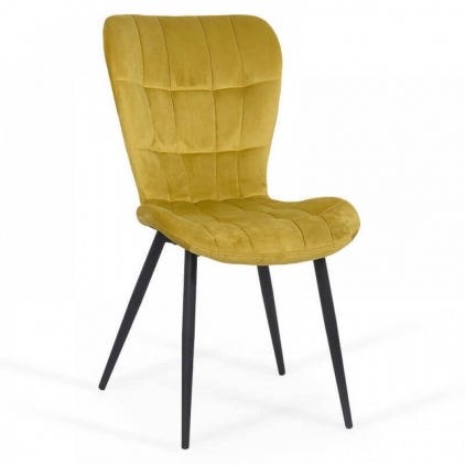 Scaun living din catifea cu picioare negre BUC 208 bej Scaun living BUC 247 galben