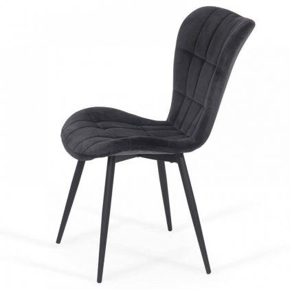 Scaun living din catifea cu picioare metalice negre BUC 259 verde Scaun living BUC 247 negru