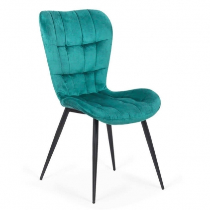 Scaun de bucatarie din catifea si cadru din lemn BUC 241V portocaliu Scaun living BUC 247 verde