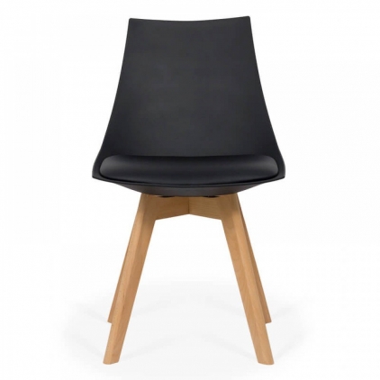 Scaun dining BUC 241 verde Scaun living cu picioare din lemn BUC 245 negru