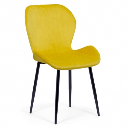 Scaun living BUC 242 alb Scaun living din catifea BUC 248U galben