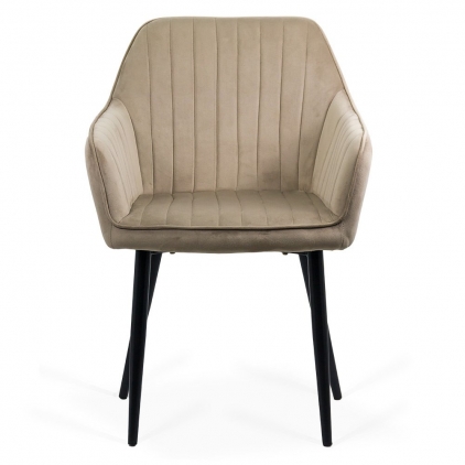 Scaun living cu picioare din lemn BUC 245 gri Scaun living din catifea cu picioare metalice negre BUC 259 bej