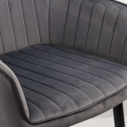 Scaun dining BUC 241 rosu Scaun living din catifea cu picioare metalice negre BUC 259 gri