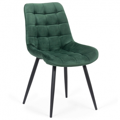 Scaun dining din catifea BUC 257 bej Scaun living din catifea si cadrul metalic  BUC 206 verde