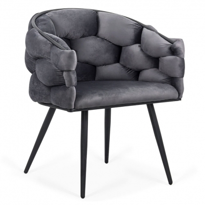 Scaun de bar fix din piele ecologica si picioare din otel ABS 146 gri Scaun modern din catifea si cadru metalic BUC 256 gri