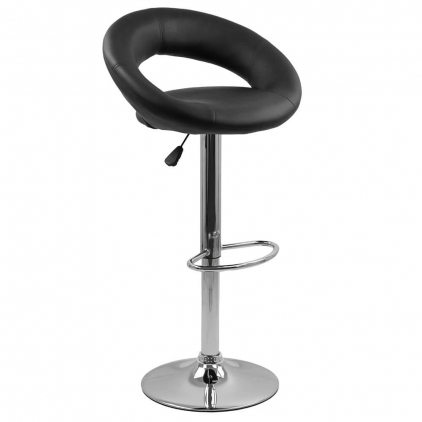 Scaun de bar fix din piele ecologica si picioare din otel ABS 146 roz Scaune bar ABS 151 negru