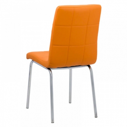 Scaun de bucatarie din piele ecologica si cadru metalic negru BUC 206P gri Scaune bucatarie BUC 230 portocaliu