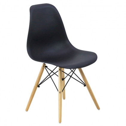 Scaun living din catifea cu picioare negre BUC 208 bej Scaune bucatarie BUC 232P negru
