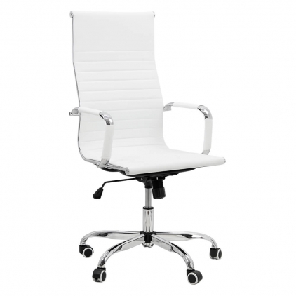 Scaun de gaming ergonomic cu suport de picioare OFF 424 alb Scaune directoriale OFF 802M alb