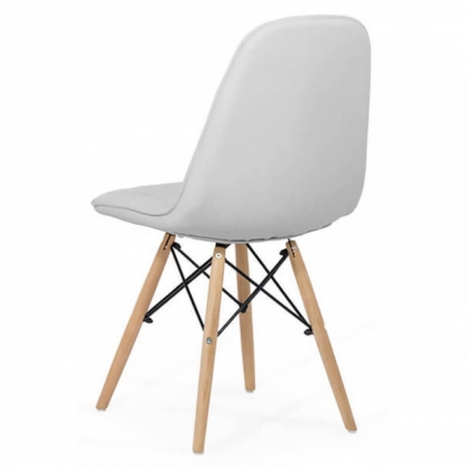 Scaun dining din catifea BUC 257 bej Scaune living BUC 232 alb