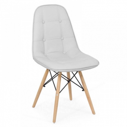 Scaun dining din catifea BUC 257 bej Scaune living BUC 232 alb