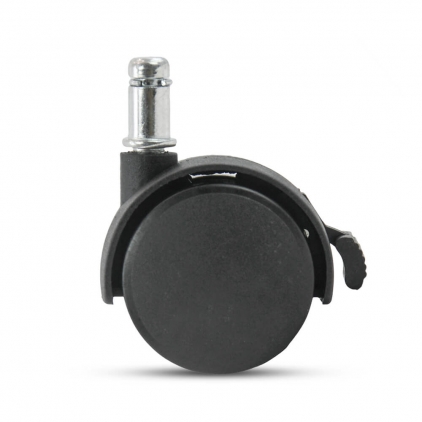 Set 5 roti gumate pentru scaune gaming - Alb Set 5 roti cu frana pentru scaune de birou