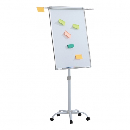 Legamaster Magic Chart, clearboard,  25 folii/set Flipchart magnetic mobil Office Products, cadru aluminiu, brate extensibile, 70 x 100 cm
