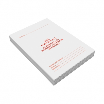 Ordin deplasare-delegatie, A5, 100 file, fata-verso, 3 bucati/set Fisa individuala de instructaj in domeniul situatiilor de urgenta, carnet 4 file, 16 pagini, 25 bucati/set