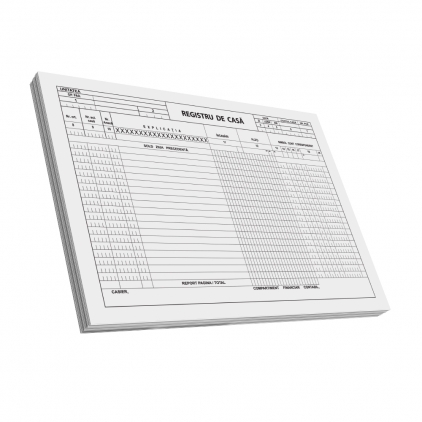 Ordin deplasare-delegatie, A5, 100 file, fata-verso, 3 bucati/set Registru de casa, A4, 100 file, tipat fata, 3 bucati/set