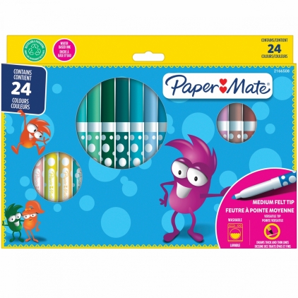 Marker permanent Edding 8400, pentru CD/DVD/BD, corp plastic, varf rotund, 0.75 mm, negru Set 24 Marker Coloring PaperMate Point Mediu Mix Colors