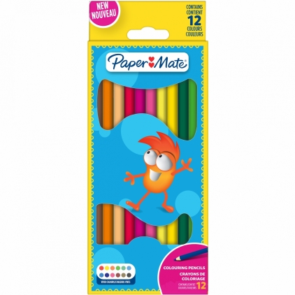 Creion Colorat Tombow Irojiten Cinnamon - DL2 Set 12 Creioane Colorate PaperMate Round Assorted Colors