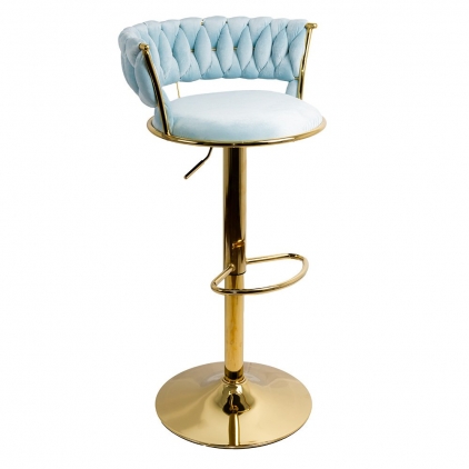 Scaune de bar modern rotativ ABS 191 crem Scaun bar, înălțime reglabilă, rotativ, suport picioare, catifea, albastru, ABS 118