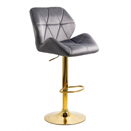 Scaune de bar modern rotativ ABS 191 gri Scaun bar, înălțime reglabilă, rotativ, suport picioare, catifea, gri, ABS 148