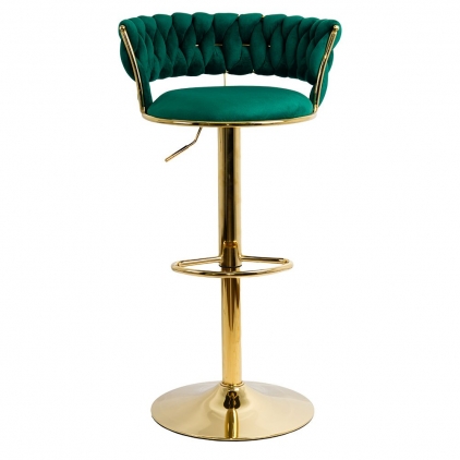 Scaun de bar negru, fix, clasic, modern ABS 143 Scaun bar, înălțime reglabilă, rotativ, suport picioare, catifea, verde, ABS 118