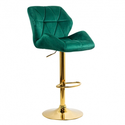Scaun de bar negru, fix, clasic, modern ABS 143 Scaun bar, înălțime reglabilă, rotativ, suport picioare, catifea, verde, ABS 148