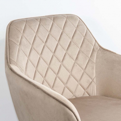 Scaun living BUC 247 verde Scaun dining din catifea BUC 258 bej