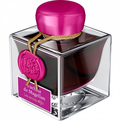 Stilou Parker IM Royal Standard Brushed Metal GT Calimara 50 ml Jacques Herbin Prestige 1670 Fuchsia de Magellan